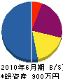 片岡工業 貸借対照表 2010年6月期