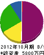 松正建設 貸借対照表 2012年10月期