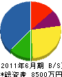 菅原塗装 貸借対照表 2011年6月期