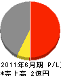 雲井工務店 損益計算書 2011年6月期