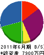 岩田塗装店 貸借対照表 2011年6月期
