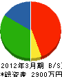 平岡電機 貸借対照表 2012年3月期