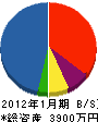 松畑総合建設 貸借対照表 2012年1月期
