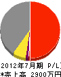 田中工作所 損益計算書 2012年7月期