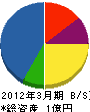 浜口電気商会 貸借対照表 2012年3月期