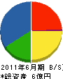 和田商店 貸借対照表 2011年6月期