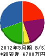 松本塗装工業 貸借対照表 2012年5月期