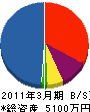 ヤナギサワ 貸借対照表 2011年3月期