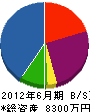 小島工建 貸借対照表 2012年6月期
