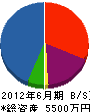 尾崎工業 貸借対照表 2012年6月期