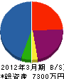 日南電機工業 貸借対照表 2012年3月期