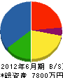 静岡緑地建設 貸借対照表 2012年6月期