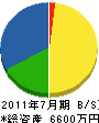 渡辺建設 貸借対照表 2011年7月期