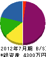 森田石材店 貸借対照表 2012年7月期