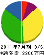 ヤマカワ商会 貸借対照表 2011年7月期