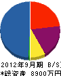 日本サッシュ 貸借対照表 2012年9月期