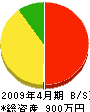 堀川工務店 貸借対照表 2009年4月期