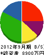 田中組 貸借対照表 2012年9月期