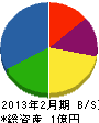 松本電気商会 貸借対照表 2013年2月期