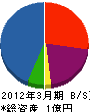 丸北札幌ニチデン 貸借対照表 2012年3月期