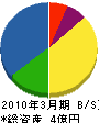 寺沢組 貸借対照表 2010年3月期