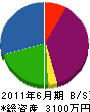 ワタナベ 貸借対照表 2011年6月期