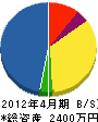 那珂川 貸借対照表 2012年4月期