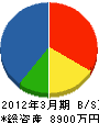 松本組 貸借対照表 2012年3月期