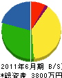 玉井工務店 貸借対照表 2011年6月期