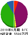 藤井建設 貸借対照表 2010年6月期