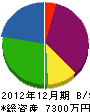 関土木 貸借対照表 2012年12月期