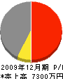 佐藤工営 損益計算書 2009年12月期
