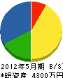 阪田組 貸借対照表 2012年5月期