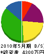武山組 貸借対照表 2010年5月期
