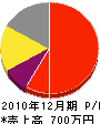 九島塗装 損益計算書 2010年12月期
