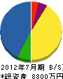 坂元通建設 貸借対照表 2012年7月期