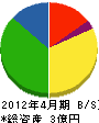大塚建設 貸借対照表 2012年4月期