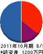 金田塗装店 貸借対照表 2011年10月期