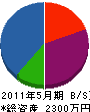 小阪造園 貸借対照表 2011年5月期