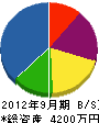 小野寺塗装 貸借対照表 2012年9月期