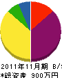 臼井畳店 貸借対照表 2011年11月期