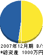 守田住設 貸借対照表 2007年12月期