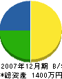 田中組 貸借対照表 2007年12月期