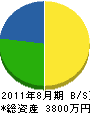 坂元建設 貸借対照表 2011年8月期