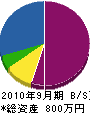 三沢グリーン 貸借対照表 2010年9月期