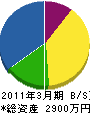 東福電機工業 貸借対照表 2011年3月期