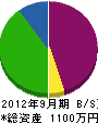 菅建設 貸借対照表 2012年9月期
