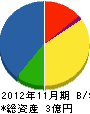 東北テレビ工事 貸借対照表 2012年11月期