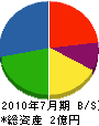 塩田建設 貸借対照表 2010年7月期