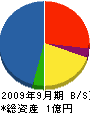卯崎工業 貸借対照表 2009年9月期
